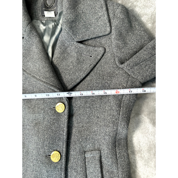 J.Crew Gray Wool Stadium Cloth Nello Gori Double Breasted Coat Womens Size 4 - Picture 5 of 8